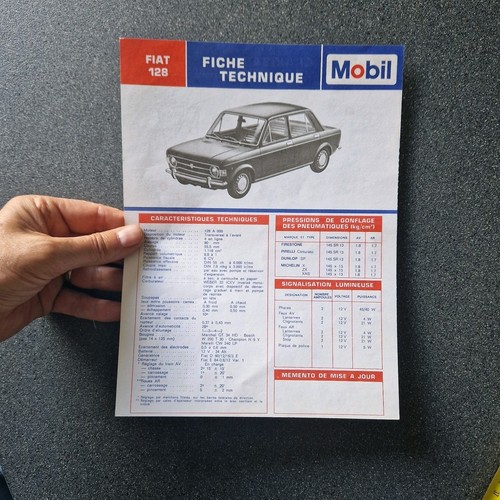 Fiat 128 fiche technique - 128,