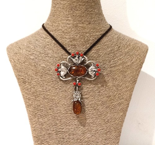 Grand pendentif art nouveau - , en