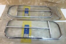 2 NOS GENUINE LANCIA TAILLIGHT CHROMED FRAME BEZEL TRIM BETA COUPE # 2313462