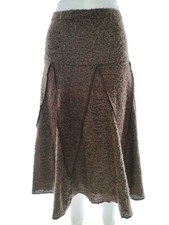 ⭐ VINTAGE Jupe longue pour Femmes Brillante Brun 40 ⭐