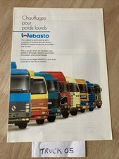 Webasto chauffage prospectus catalogue camion poids lourd