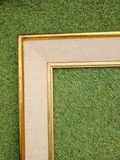 ANCIEN CADRE BOIS TOILE DORE