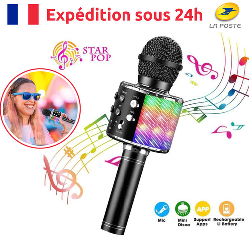 Microphone karaoke sans fil - microphone,
