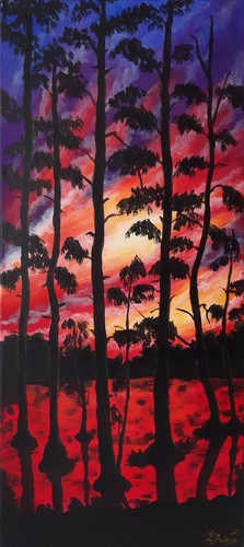 Peinture marais louisiane - peinture,