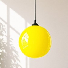 Suspension vintage globe jaune
