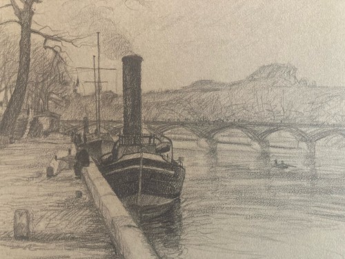 Dessin 1935 crayon - , paysage