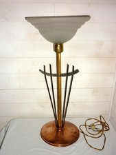 LAMPE tulipe ART DECO Cuivré martelé , doré ciselé , fer forgé ... H:64,5cm