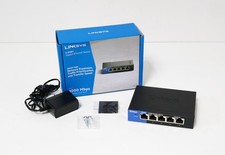 Linksys SE3005 5-Port Gigabit Ethernet Switch - Black/Blue 
