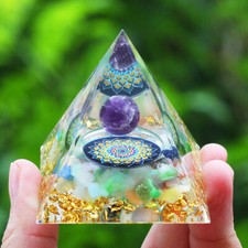ORGONITE PYRAMIDE EN SPHERE AMETHYSTE