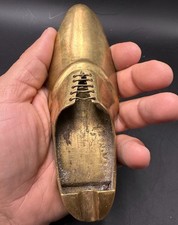 Atypical Gold Brass Shoe Shaped Ashtray