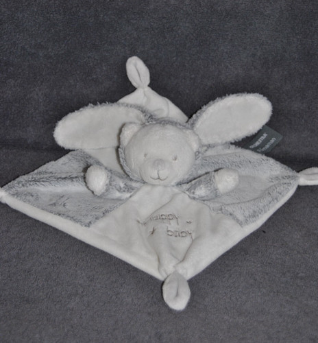 Doudou plat lapin - plat, ours