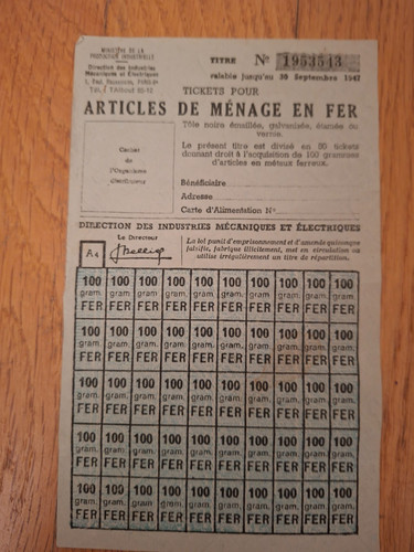 Rationnement articles de - rationnement,