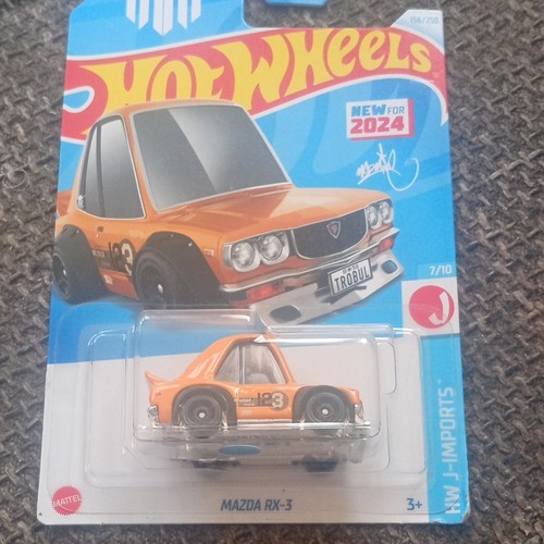 Hot wheels mazda - rx-3, orange