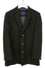 Manteau Ajusté Harvey & Jones HJM044 Pour Homme XL En Laine Mélangée Mi-Long