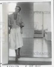 1977 Press Photo A model wears ensemble from Ralph Lauren 1978 Spring Collection