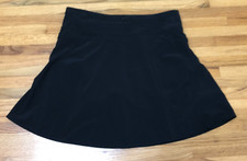Athleta All Day Jupe Womens Skirt 10 Black Side Zip Hi-Rise Polyester Blend