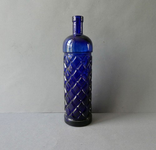 Grande bouteille verre bleu - en,