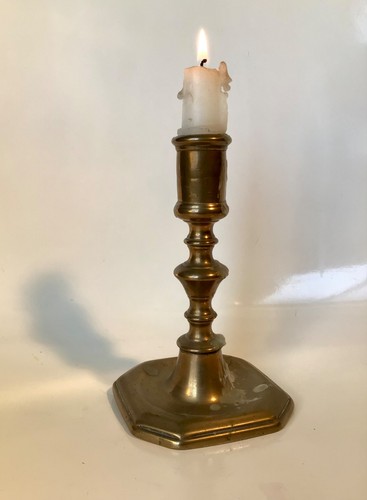 Bougeoir bronze xvii eme - bougeoir,