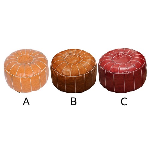 Housse pouf cuir bohème - de,