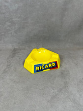Ricard Vintage 1960s Glass Advertising Triangular Bar Ashtray