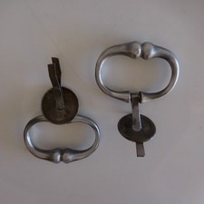 2 Handles Handles Ornaments Drawer Door Art Deco Vintage Design 20th Century France
