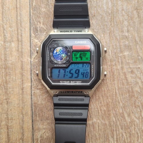 Casio world time - ae-1200wh, +