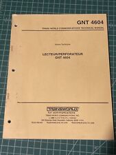 Datron Transworld Lecteur Perforateur GNT 4604 Manual (French) GNT4604-MSFR