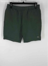 Lacoste Mens Green Cotton Blend Pull On Elastic Waist Athletic Shorts Size XL