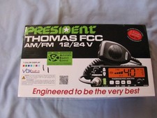 President Electronics Thomas FCC AM/FM 12/24V 40 Channel CB Radio w/ 7 Color LCD