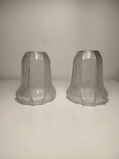 Tulipe en verre art déco, abat-jour, lampe, luminaire