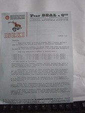 ISEKI Motor Cultivator Invoice Letter