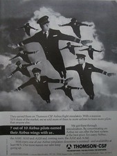 10/1989 PUB THOMSON-CSF SIMULATOR SIMULATOR AIRBUS PILOT CAPTAIN ORIGINAL AD