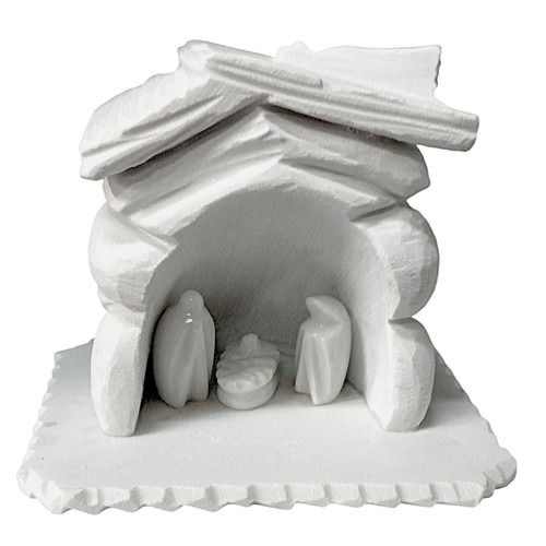 Crèche marbre blanc - crèche,
