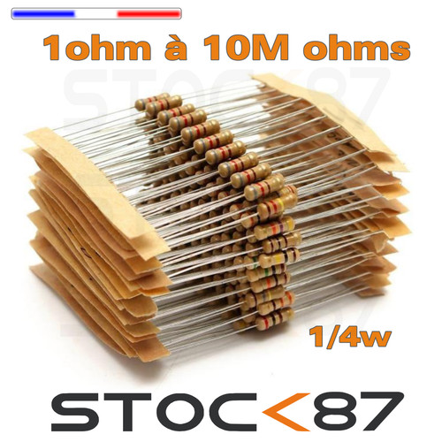 100pcs résistance 1 4w - 10,