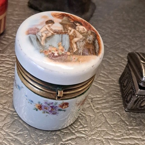 Boite porcelaine xixe ancien - xixe,