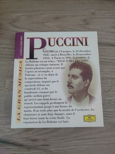 Puccini livre arias et - cd,