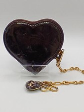 Louis Vuitton Heart Coin Pursecase Bag Charm Monogram Chain M93657 Good