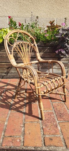 Fauteuil enfant rotin - enfant,