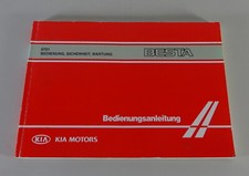 Operating Instructions/Manual Kia Besta Van/Bus Stand 01/1997