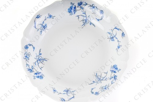 Plat rond creux aux - , bouquets