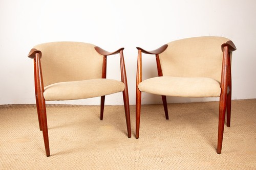 Paire fauteuils scandinaves - paire,
