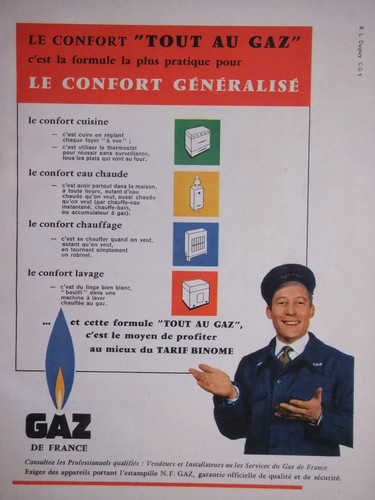 Publicité gaz france le - gaz,