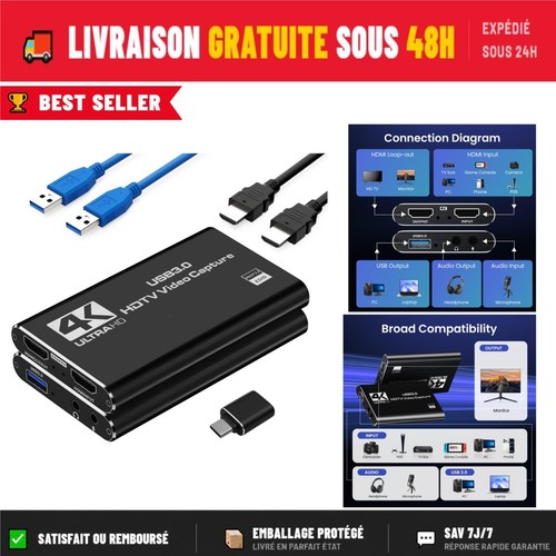 Carte capture vidéo hdmi - de,