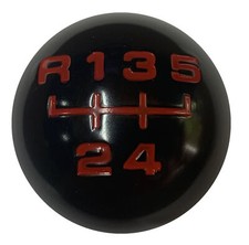 black R1 round gear knob 5 speed red for volkswagen T3 T25 T4 1974-2003 <88bhp