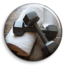 Haltères - Badge 38mm Button Pin