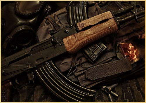 Poster affiche arme gun ak47 - poster,
