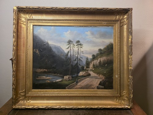 Huile sur toile représentant