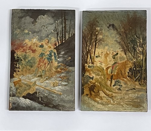 Paire tableau miniature - paire,