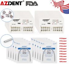 AZDENT Dental Orthodontic Braces Brackets Mini Roth.022 Hook345/Arch Wire Nature