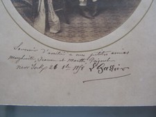 MUSIC LOUIS GASSIER BARITONE PHOTO SIGNED child GIRL DRESS 1878 NEW YORK